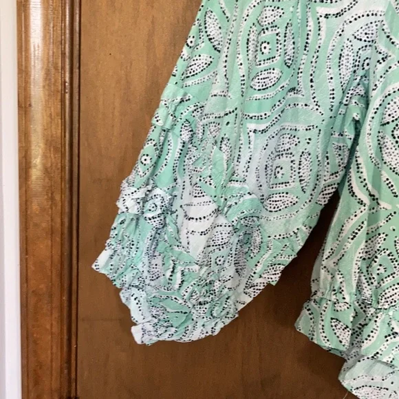 LC Lauren Conrad peasant boho vibe top casual printed cottagecore XXL - Picture 10 of 17